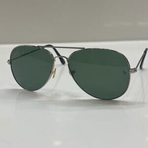 Ray-Ban Aviator Sunglasses Metal Frame Silver Full Rim 55-17-130